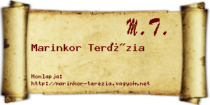 Marinkor Terézia névjegykártya